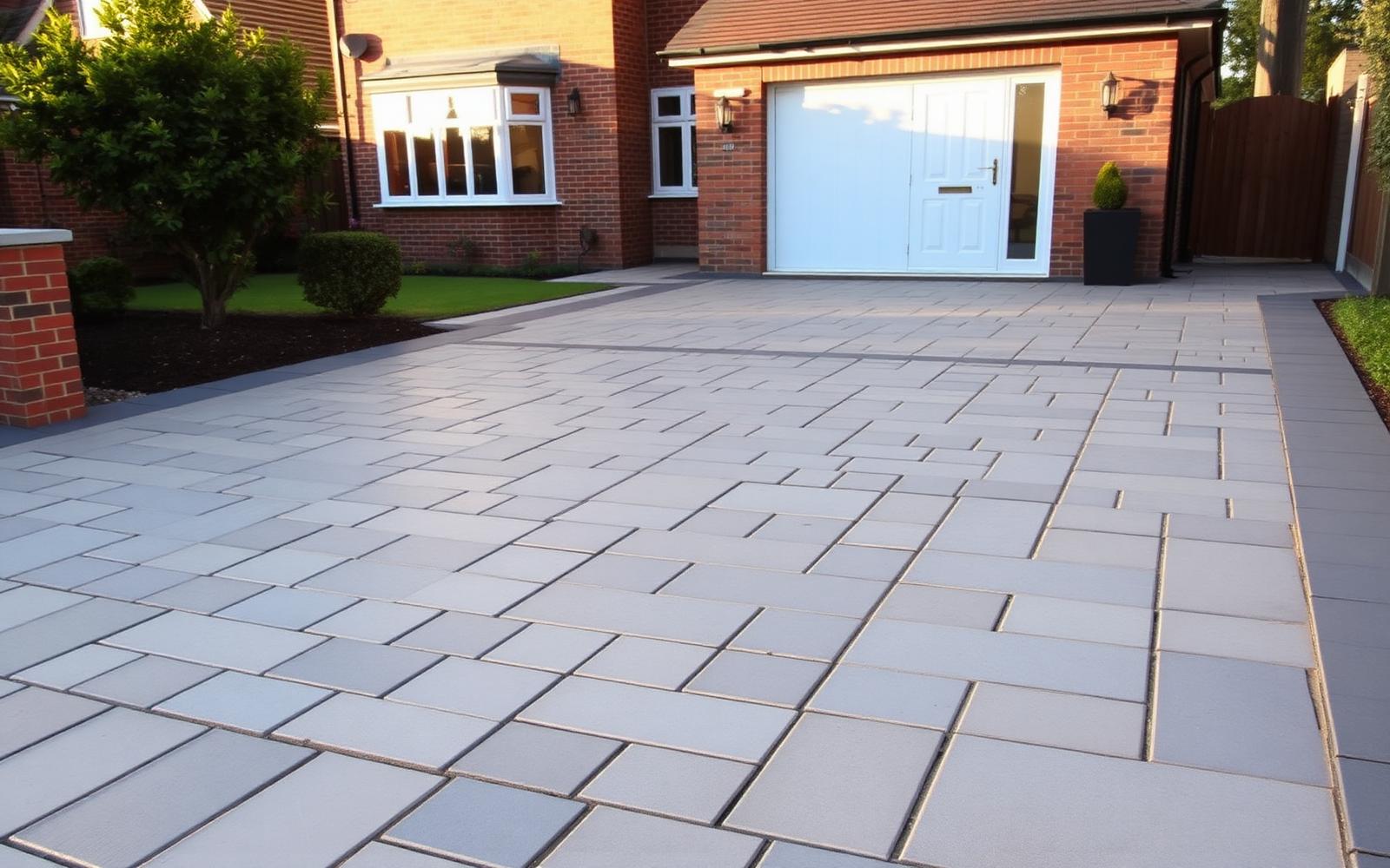Wide family tarmac driveway with block kerb in Fleet GU51 - re-base and hot-laid surface course by Knightscapes